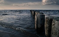 Peaceful crashing beach waves. Free public domain CC0 photo.