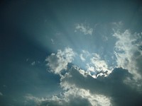 Dark cloudy sky background. Free public domain CC0 photo.