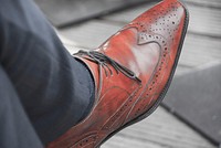 Men's leather shoes, fashion. Free public domain CC0 photo.