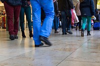 Crowds walking in city. Free public domain CC0 photo.