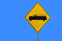 Truck ahead road sign. Free public domain CC0 photo.