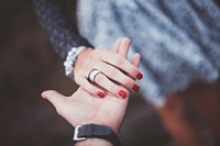 Free couple holding hands image, public domain people CC0 photo.