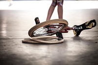 Free fallen unicycle image, public domain vehicle CC0 photo.