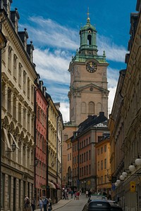 Vintage European city with historical architecture. Free public domain CC0 image.