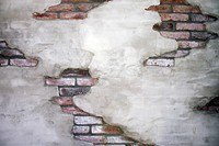 Old brick wall with cement texture. Free public domain CC0 photo.