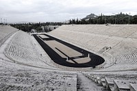 Panathenaic Stadium, Athens, Greece. Free public domain CC0 photo.