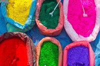 Color powders in market. Free public domain CC0 photo.