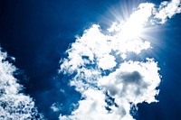 Sunbeam sky background. Free public domain CC0 photo.