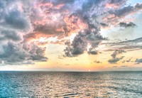 Beautiful sunset seascape scenery. Free public domain CC0 image.