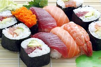 Sushi, Japanese food. Free public domain CC0 photo.