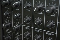 Sound mixer with control panel, music equipment. Free public domain CC0 photo.