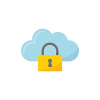 Illustration of cloud security icon