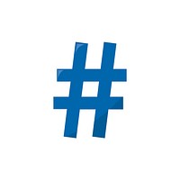 Illustration of a hashtag