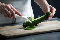 Free cutting vegetables on chopping board image, public domain vegetables CC0 photo.