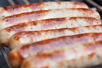 Free grilling sausages image, public domain food CC0 photo.