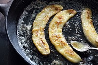 Free cooking Bananas in the pan image, public domain food CC0 photo.