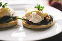 Free eggs benedict image, public domain food CC0 photo.