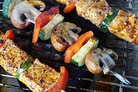 Free barbecue skewers image, public domain food CC0 photo.