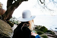 Woman Wearing White Hat 