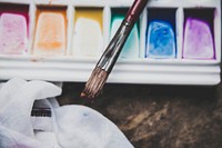 Free paint brush, art aesthetic background public domain CC0 photo.