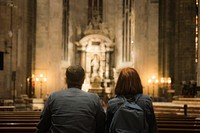 Free couple in church image, public domain CC0 photo.