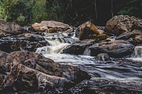 Free waterfall, nature background, public domain CC0 photo.