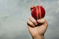 Free hand holding cricket ball image, public domain people CC0 photo.Cricket Ball