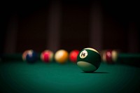 Free pool ball on pool table image, public domain CC0 photo.