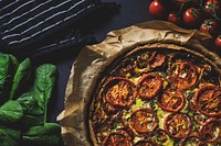 Free tomato tart image, public domain CC0 photo.