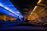 Free airplane interior image, public domain design CC0 photo.