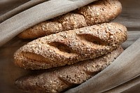 Free baked French bread image, public domain food CC0 photo.