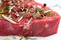 Free raw beef steak fillet image, public domain CC0 photo.