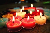 Free Christmas candles image, public domain holiday CC0 photo.