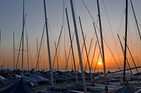Free sailboats at sunset image, public domain CC0 photo.