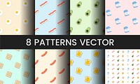 Collection of pattern vectors illustration