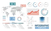 Infographic templates progress analysis charts graph illustration