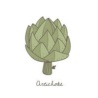 Vector of an artichoke