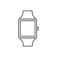 Vector of hand watch icon