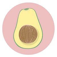 Vector of an avocado