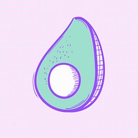 Illustration of avocado isolated on background