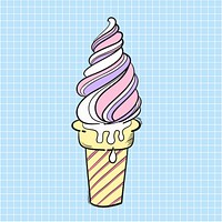 Illustration ice cream isolated on background
