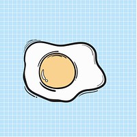 Illustration fried egg isolated on background 