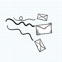 Illustration of mail isolated on background