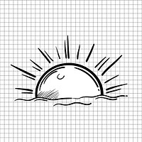 Illustration of sun bright isolated on background