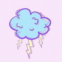 Vector of thunder cloud icon