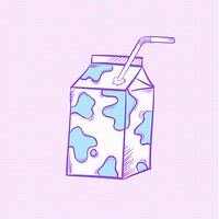 Illustration milk isolated on background