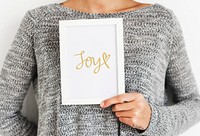 Text Joy in a frame