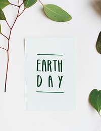 Earth day card supporting environmental protection