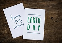 Earth day card supporting environmental protection