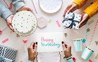 Happy Birthday card in a birthday party